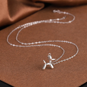 Pendentif <span class=keywords><strong>chien</strong></span> ballon 3D en gros, breloque animal chiot en acier inoxydable, fabrication de bijoux DIY en titane, placage PVD 18K - Product Image 4