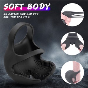 Controle Remoto Vibrando Cock <span class=keywords><strong>Ring</strong></span> Silicone e TPE Penis Sleeve Brinquedos Sexuais Masculinos com Vibração Cueca Calcinha - Product Image 5