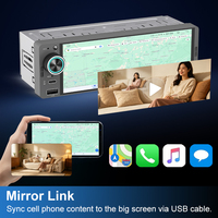 Estéreo para Auto de 6.28 Pulgadas 1 Din, Reproductor MP5 para Auto con Pantalla Táctil, Carplay, Android Auto, Radio, Compatible con Carga Rápida