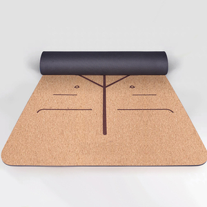 Tapis épais en caoutchouc naturel de yoga TPE antidérapant mat de fitness avec logo personnalisé Yoga Eco Premium - Product Image 2