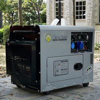 Générateur diesel portable silencieux de 2 à 10 kVA avec démarrage automatique, châssis ouvert, ATS pour usage domestique et extérieur