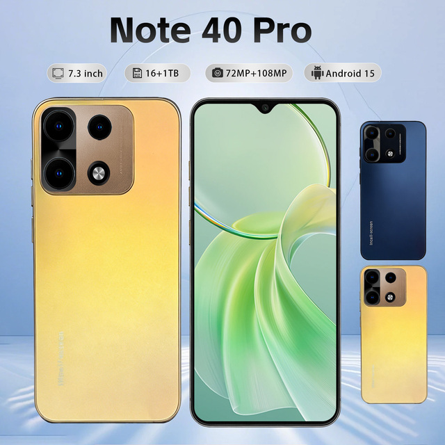 Global Version Note 40 Pro 5G Mobile Phone 7.3" Large Screen 16GB+1TB for International Users