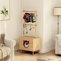 Meilleures ventes : Meuble d'appoint d'intérieur en bois, style maison pour chat, également servant de placard pour chien et de porte-vêtements pour chaton