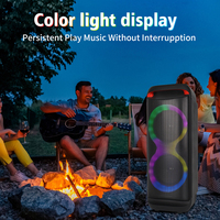 Enceinte Bluetooth sans fil extérieure double 8 pouces Sing-e ZQS8828X, haute puissance, pour karaoké et soirées