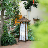 Lanterne en bambou écologique japonaise, à suspendre, pour intérieur/extérieur, maison de thé chinoise, couloir, art paysager, lampes de restaurant, jardin