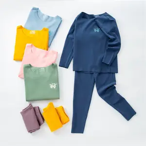 اثنين من قطعة مجموعة سلس ملابس خاصة الأطفال الفتيان و الفتيات طويلة جونز ملابس اخلية حرارية بيجامات للأطفال Y507