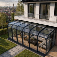 Véranda mobile en verre en gros, conçue pour résister à la corrosion et facile à installer pour les jardins, les patios et les balcons