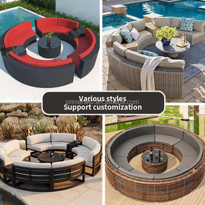 ชุดโซฟาหวายหวายกลางแจ้งแบบคลาสสิกทันสมัยเฟอร์นิเจอร์ลานสวนกันน้ำสำหรับโรงแรมและวิลล่า - Product Image 6