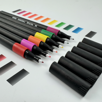 Lot de 20 marqueurs triangulaires pour peinture artistique, stylos feutres à pointe fine 0,4 mm, personnalisables avec logo, pour le dessin DIY