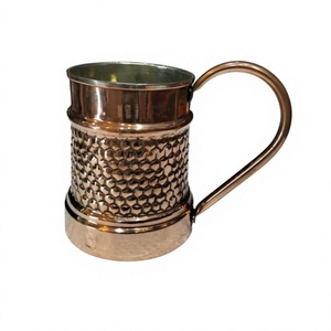 Chope à bière artisanale en cuivre avec texture martelée, design vintage, pour adultes, cadeau de fête, artisanat métallique, réutilisable, sans danger pour les aliments - Product Image 1