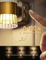 Luz Nocturna LOHAS con Enchufe de Pared, Estilo Aplique, 3000K, Brillo Regulable, Sensor de Anochecer al Amanecer, Iluminación Nocturna para Dormitorio