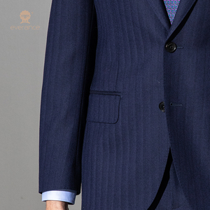 <span class=keywords><strong>Blazer</strong></span> décontracté pour <span class=keywords><strong>homme</strong></span> en <span class=keywords><strong>bleu</strong></span> <span class=keywords><strong>marine</strong></span> à revers en chevrons, à simple boutonnage, respirant, avec fermeture éclair, à double boutonnage, <span class=keywords><strong>veste</strong></span> de costume d'affaires - Product Image 5