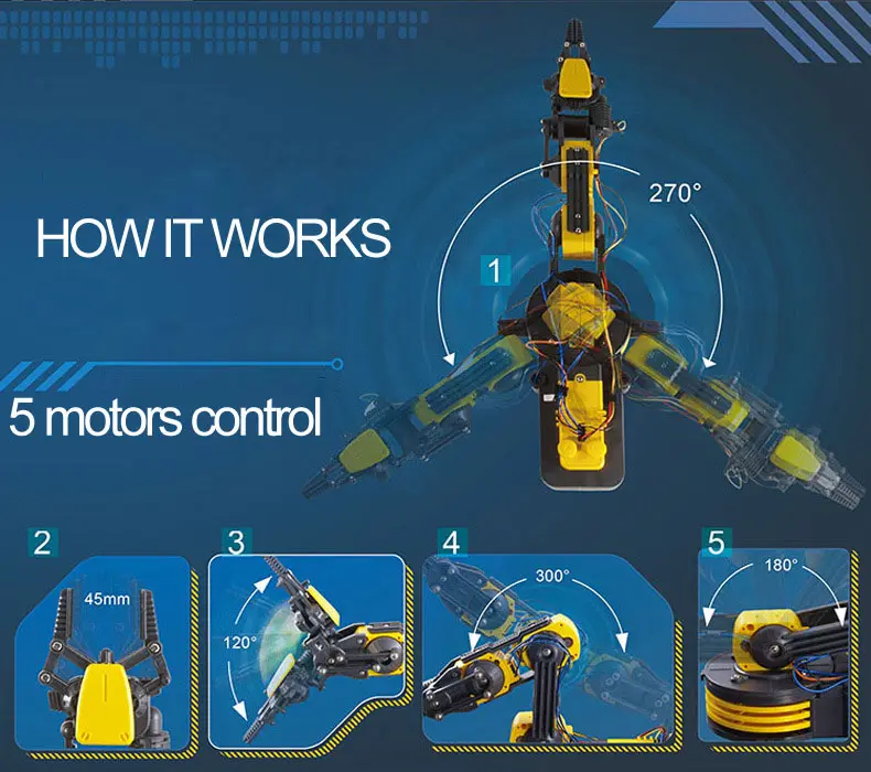 Robotics Stem STEM Project Wire Controlled Robotic Arm Kit STEM Building Toys For Kids 13+