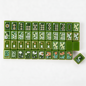 Stock 1.24*0.91*0.63 Inch New Mini Melamine Christmas 4 Layer 160 Engraved Portable Travel Custom Luxury <b>Set</b> American <b>Mahjong</b> - Product Image 4