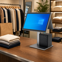 Système de point de vente (PDV) pour le commerce de détail, écran principal 15,6 pouces 1366x768, pour supermarché, restaurant, 8 Go, 128 Go SSD, imprimante