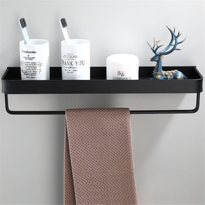 Moderno Estante Dorado de Hierro para Baño de Hotel, Soporte de Pared para Toallas, Barra de Almacenamiento, Estante Frontal para Espejo - Product Image 2