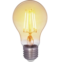 Ampoule LED en verre à filament flexible blanc chaud ambre 2200K 2700K, culot E27, A60 G80, éclairage résidentiel