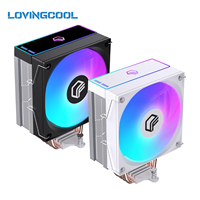 Refroidisseur de PC de bureau LOVINGCOOL 12cm ARGB Tower 4 caloducs en cuivre Écran de température miroir En stock Dropshipping OEM Boîtier PC de bureau Intel AMD