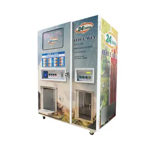 Distributeur automatique de glaçons en libre-service 24 heures sur 24, adapté aux distributeurs automatiques de glaçons en vrac et en sacs