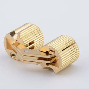 Bisagras ocultas de una sola sección de cobre M8 M10 M12 M14 M16 M18 M24 para montaje empotrado con superficie dorada para muebles - Product Image 3