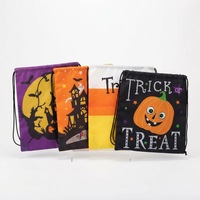 Sac à dos pliable tendance pour l'extérieur avec cordon de serrage, en polyester 210D, option cadeau, pour Halloween