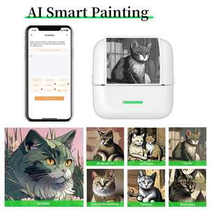 Stampante Termica per Bambini Mini Portatile Wireless con <span class=keywords><strong>Cavo</strong></span> <span class=keywords><strong>USB</strong></span> per Stampa di Foto & Etichette Domande 200dpi 57MM Stampante Mobile X5 82*82*45MM - Product Image 3