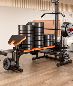 Ensemble d'haltères de remise en forme à domicile pour rameur à haute traction <span class=keywords><strong>banc</strong></span> d'haltérophilie pliable multifonctionnel avec support de rangement en fer poids libres - Product Image 6