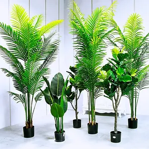 Artificial Plants Palm Tree Home Decor Bonsai Tree Plastic Plants Pots Garden Landscaping Modern Fake Plants Indoor Palm