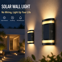 Clôture étanche Lampes murales solaires Clôture 6 LED Lumières de décoration de patio murales Lumières solaires de jardin