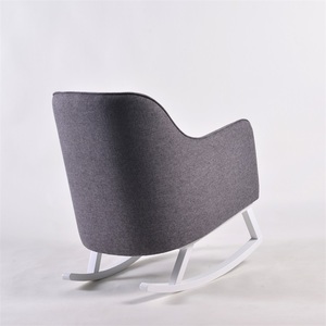 Hiện đại <span class=keywords><strong>grey</strong></span> bọc sofa đơn tàu lượn Rocker ghế cho văn phòng nhà hoặc phòng khách - Product Image 5