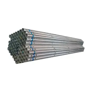 China supplier 10 Ft Solid EMT Pipe GB galvanized round tubing 4mm Thick Wall Iron Pipe for Oil Pipeline