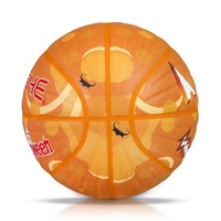 Ballon de basket PSYCHE Pumpkin Glow in the Dark - Design personnalisé pour Halloween, revêtement en PU, taille 7, chambre à air en caoutchouc naturel
