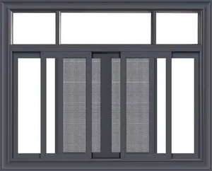 Fenêtre/porte coulissante horizontale en aluminium pour salon avec <span class=keywords><strong>double</strong></span> <span class=keywords><strong>vitrage</strong></span> en aluminium, disponible sur mesure. - Product Image 3