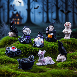 Mini artesanía <span class=keywords><strong>de</strong></span> resina para Halloween, cabezas <span class=keywords><strong>de</strong></span> Calavera, Cuervo, momia, decoración del hogar, miniaturas, figuritas <span class=keywords><strong>de</strong></span> <span class=keywords><strong>casa</strong></span> <span class=keywords><strong>de</strong></span> <span class=keywords><strong>muñecas</strong></span>, adornos para decoración <span class=keywords><strong>de</strong></span> jardín <span class=keywords><strong>de</strong></span> hadas - Product Image 1