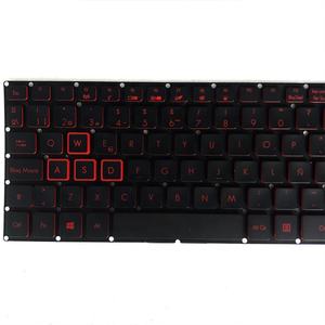 Spanish <strong>Red</strong> Backlit Keyboard for Acer Nitro <strong>5</strong> AN515-54 AN515-55 AN515-43 Nitro 7 AN715 51 AN715-51 LG5P LG05P_N90BRL LATIN LA SP - Product Image 4
