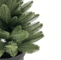 Sapin de Noël de table en PE de 60 cm, ignifuge et résistant aux UV, mini sapin réaliste en pot, conception personnalisée, vente directe d'usine