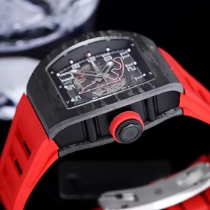 Nouvelle Arrivée 2026 Montre de Sport de Course Automatique Mécanique Squelette Forme Tonneau pour Homme avec Bracelet en Caoutchouc et Fibre de Carbone de Luxe - Product Image 5