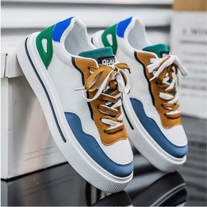 2026 New Men's Shoes Spring Fitness Sneakers Board Shoes Trendy Breathable Durable Lace-<b>Up</b> White Casual Korean Style Shoes - Product Image 5