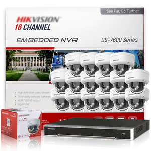 Kit de caméra IP dôme hybride intelligente Acusense 4MP d'origine Hikvision, système de caméra réseau filaire NVR PoE 4K 8CH 16CH 1U - Product Image 2