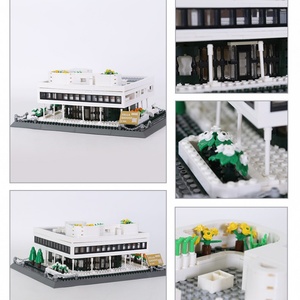 Bloques de Construcción Modelo Villa Savoye, Juguete Educativo para Amantes de la Arquitectura, Juego de Construcción Creativo DIY, Decoración Divertida para el Hogar, Venta al Por Mayor OEM - Product Image 3
