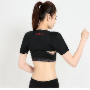 เสื้อพยุงคอและไหล่แบบระบายอากาศได้ดี พร้อมแผ่นทำความร้อนทัวร์มาลีน สีดำ ไซส์ SMLXL ผลิตจากวัสดุผสมผสาน ผ้าทำความร้อน แม่เหล็ก - Product Image 4
