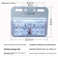 Feux latéraux LED haute qualité 24V pour camions lourds et remorques, feux de recul, feux de gabarit, feux de largeur ultra-lumineux au sol