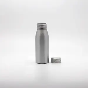 Bottiglia di acqua in alluminio di alta qualità argento opaco Toner bottiglie in alluminio 30/50/100/120/250ml vuoto in metallo bottiglia con tappo a vite
