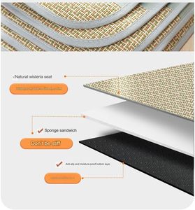 Tapis rafraîchissant personnalisé pour animaux de compagnie pour l'été, tapis rafraîchissant pour chien, tapis en rotin d'été respirant, résistant aux morsures, séchage rapide - Product Image 6