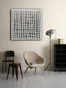 Nghệ thuật đương đại sơn dầu trên vải kết cấu kết cấu bạc màu Xám sơn hiện đại nhà văn phòng trang trí trừu tượng tường nghệ thuật - Product Image 2