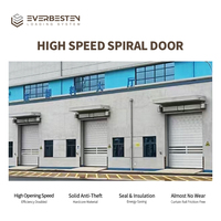 Puerta Espiral de Alta Velocidad, Aislada, de Aluminio, Resistente al Viento, de Apertura Lateral Eléctrica, para Uso Industrial en Interiores/Exteriores