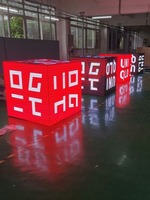 Atemid P2.5 Cube d'affichage mural 3D dynamique Écran LED interactif pour magasin Branding Télécommande Via 4G/WiFi