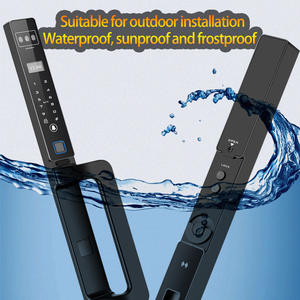 Porte en aluminium de pont cassé de qualité cadre Ultra étroit Ultra <span class=keywords><strong>mince</strong></span> reconnaissance faciale empreinte de palme serrure de porte intelligente entièrement automatique - Product Image 2