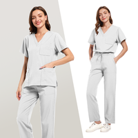 Uniforme blanc Medico Mujer SPA uniforme femmes gommage hauts pantalons ensembles vêtements médicaux pour infirmières médecin maman papa livraison directe