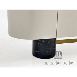 Top Selling Tv Oval <b>Cabinet</b> Top Design <b>White</b> Wood Frame Stainless Steel Leg <b>Storage</b> <b>Cabinets</b> Tv <b>Cabinet</b> Marble Desi - Product Image 3